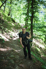 Naklejka premium Professional nature photographer