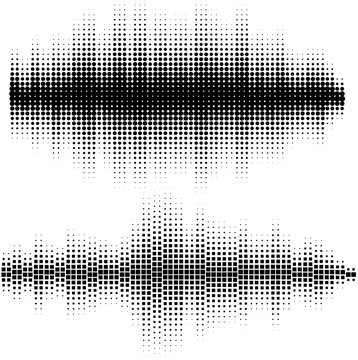 Vector sound waves set. Audio equalizer technology, pulse musical. Vector illustration of music pattern and texture