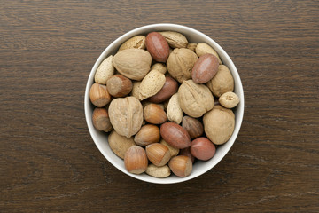 bowl of assorted fresh nuts