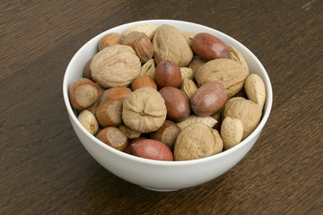 assorted nuts in bowl