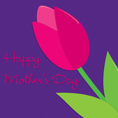 Tulip Mother's Day card in vector format.