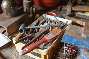 Toolbox in old garage