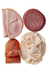 variety of slices of ham