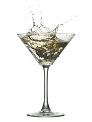 cocktail with ice splash