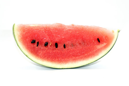 Freash watermelon slide isolate on white background