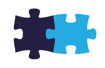 Vector puzzle pieces fitting together - seamless