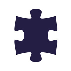 Vector puzzle piece vertical