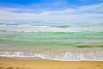 Tuscany coastline with sandy beach (Italy)
