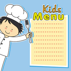boy chef. space for text 