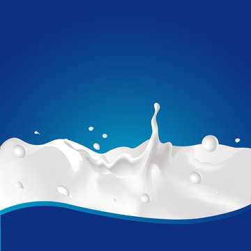 dark blue milk design with blue wave design - vector illustration