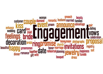 Obraz premium Engagement, word cloud concept 2