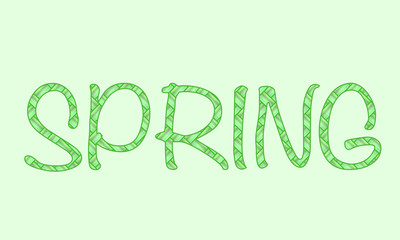 Vector with the word spring