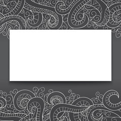 Banner with doddle pattern