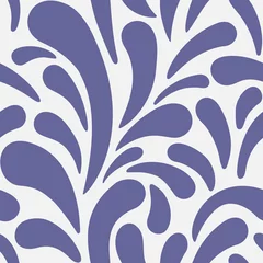 Wall murals Very peri Floral seamless pattern