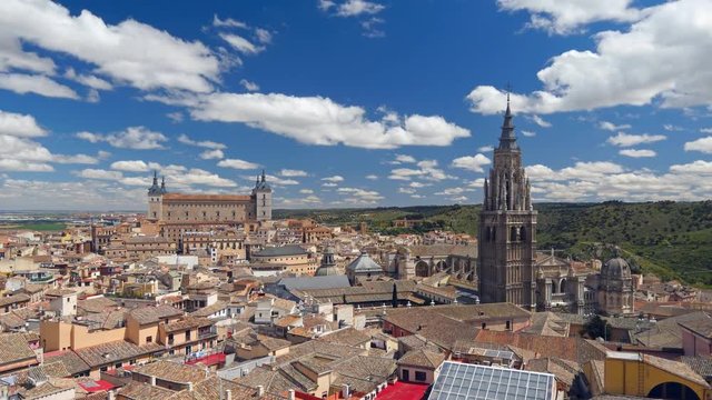 Toledo, Spain. Time lapse