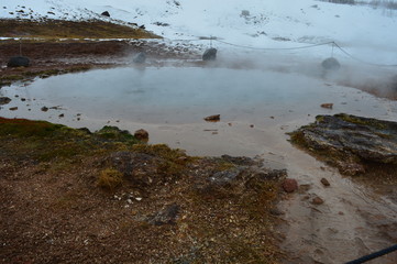 Iceland Laugafell.  - Hot Spring Geyser
