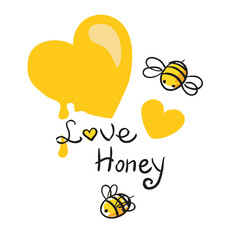 honey and Bee vector