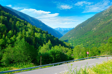 asphalt road in high mountains