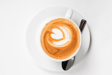 Latte with Heart Design