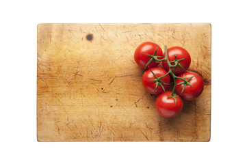 Tomato on cutting board