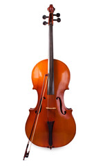 Cello on a white background.