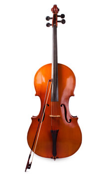 Cello on a white background.