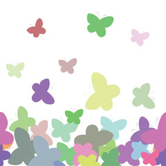 Vector butterflies background design.