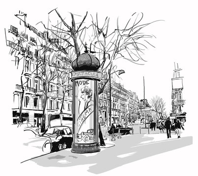 Boulevard in Paris