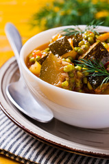 Steamed vegetables with mung