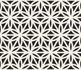 Vector Seamless Black And White Geometric Circle Triangle Shape Pattern