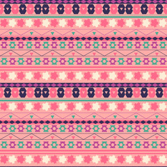 Tribal texture geometric seamless  pattern. Vector illustration. Geometric pattern design for web, mobile and print.