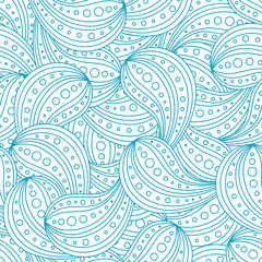 Paisley seamless pattern. Background in marine style.Vector illustration.