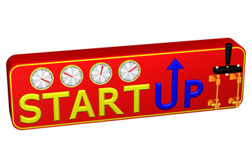 Concept: Startup, isolated on white background.