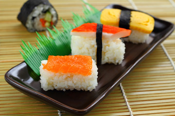 Sushi food style in Japan.