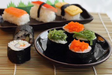 Sushi food style in Japan.