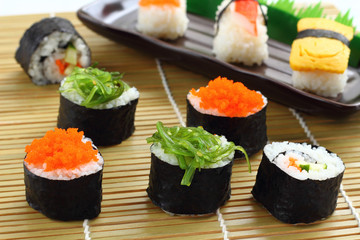 Sushi food style in Japan.