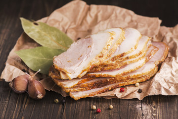 Baked fresh ham