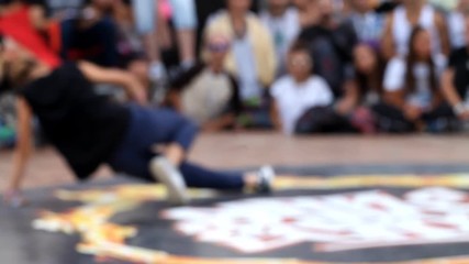 Break dance competition at the festival