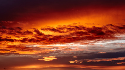 Fototapeta na wymiar Red and Orange sky at sunset