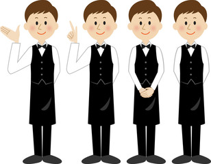 笑顔のウェイター