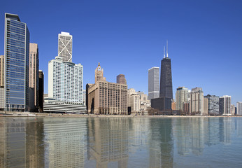 Naklejka premium Beautiful view of Chicago city