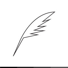 Pen Feather Icon Illustration design