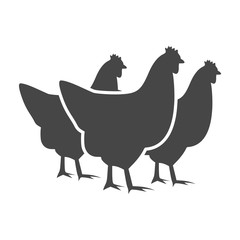 Vector chicken silhouette