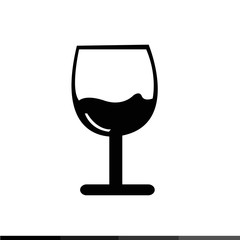 Wine Glasses Icon Illustration design