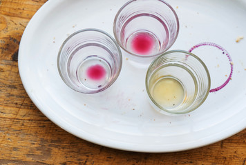 empty glasses