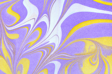 Abstract handmade marble background. Ebru, traditional Turkish painting art. Painting on water....