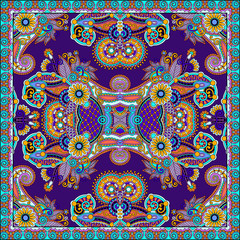 silk neck scarf or kerchief square pattern design in ukrainian s