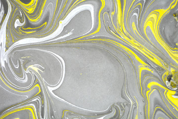 Marbling style. Writing surface, endpapers in bookbinding and stationery. Abstract handmade marble background. Ebru, traditional Turkish painting art. Painting on water. Transferred painting on paper.