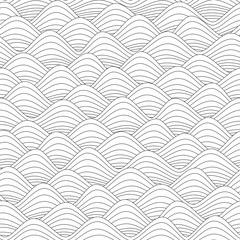 repeatable seamless graphic background with waves - obrazy, fototapety, plakaty