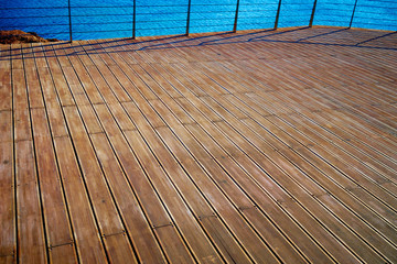 Hardwood floor / Boarded floor outdoors at sea